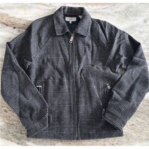 EUC Jack Spade Bleecker Street Dillard Wool Jacket Gray Houndstooth Plaid Small